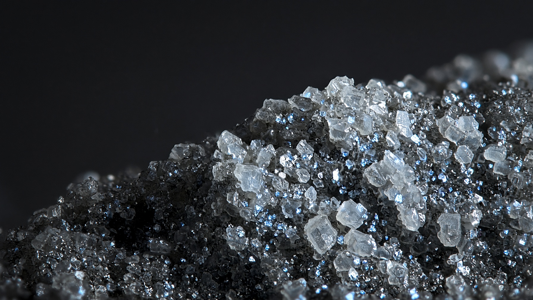 Macro view of a photocatalytic mineral coating under directional light